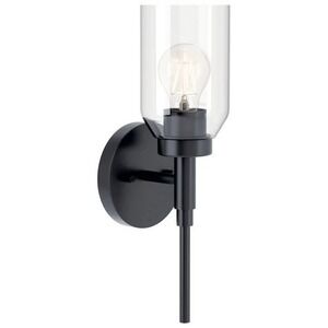 Kichler 55183 Madden Black 15" Tall 1 Light Wall Sconce NIB